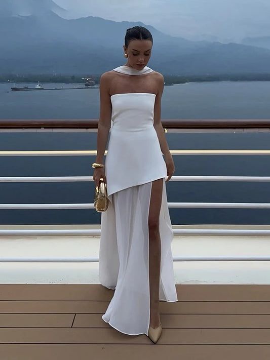Vestido Maxi Corset Tul Invitada Boda