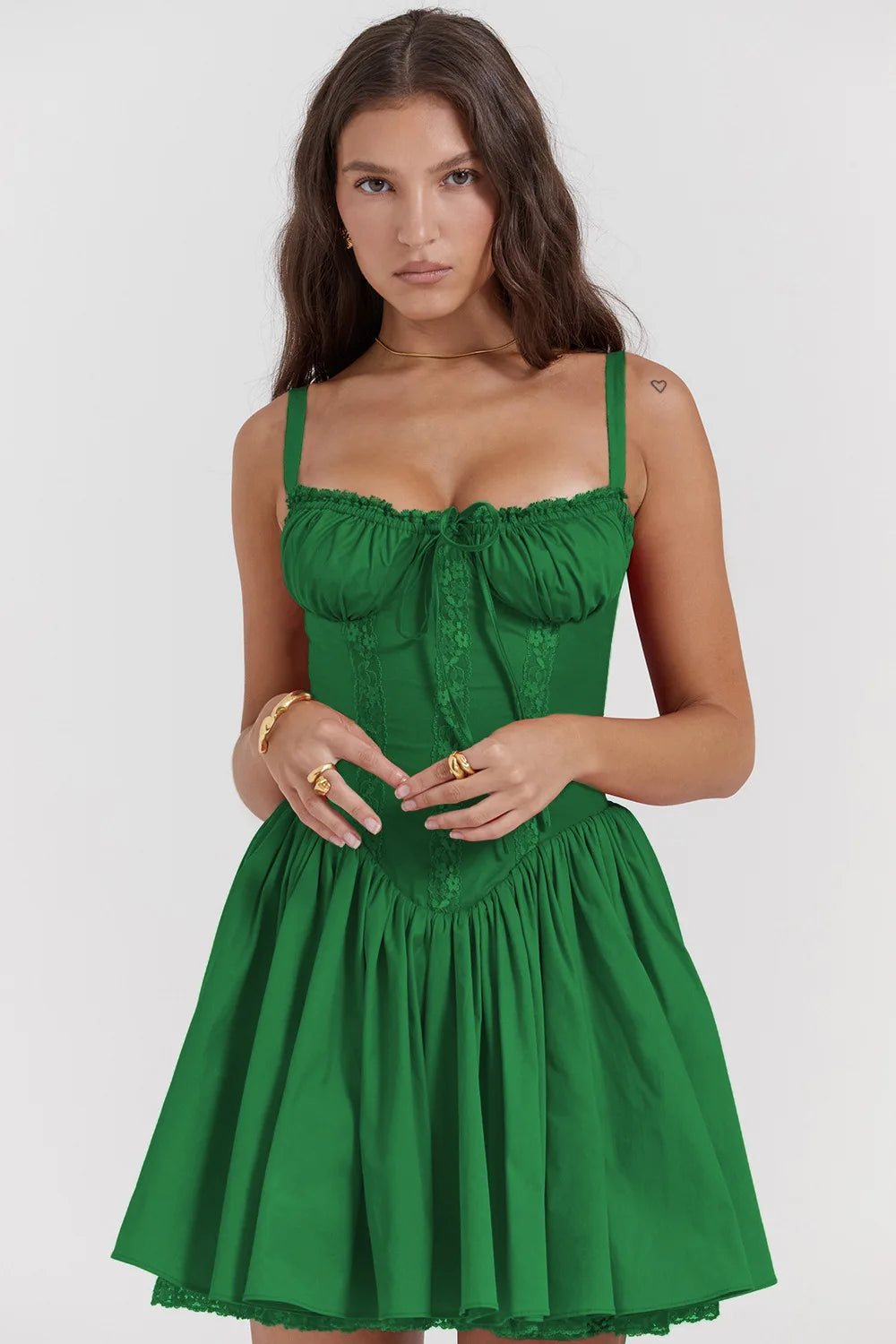Vestido Mini Encaje Floral Verano