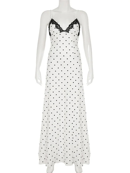 Vestido Maxi Encaje Espalda Abierta
